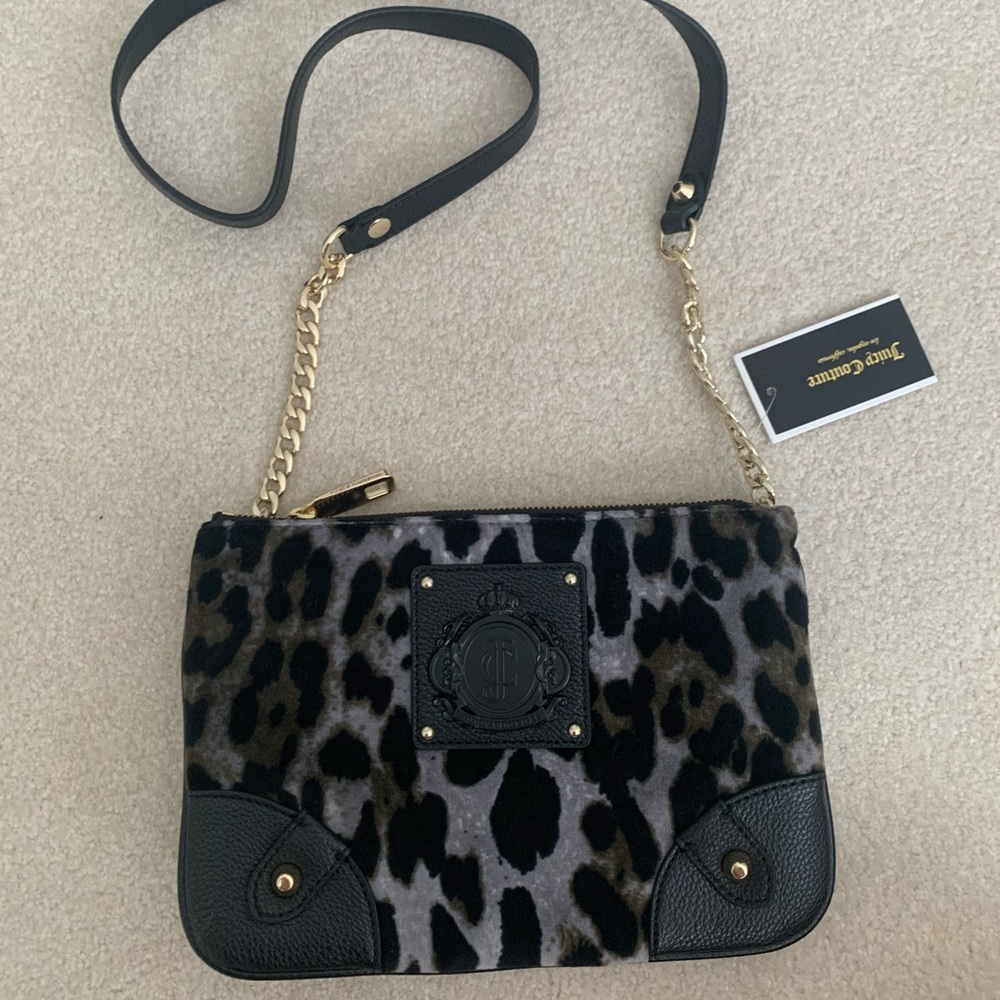Juicy Couture Louisa Animal Print Velour Crossbody